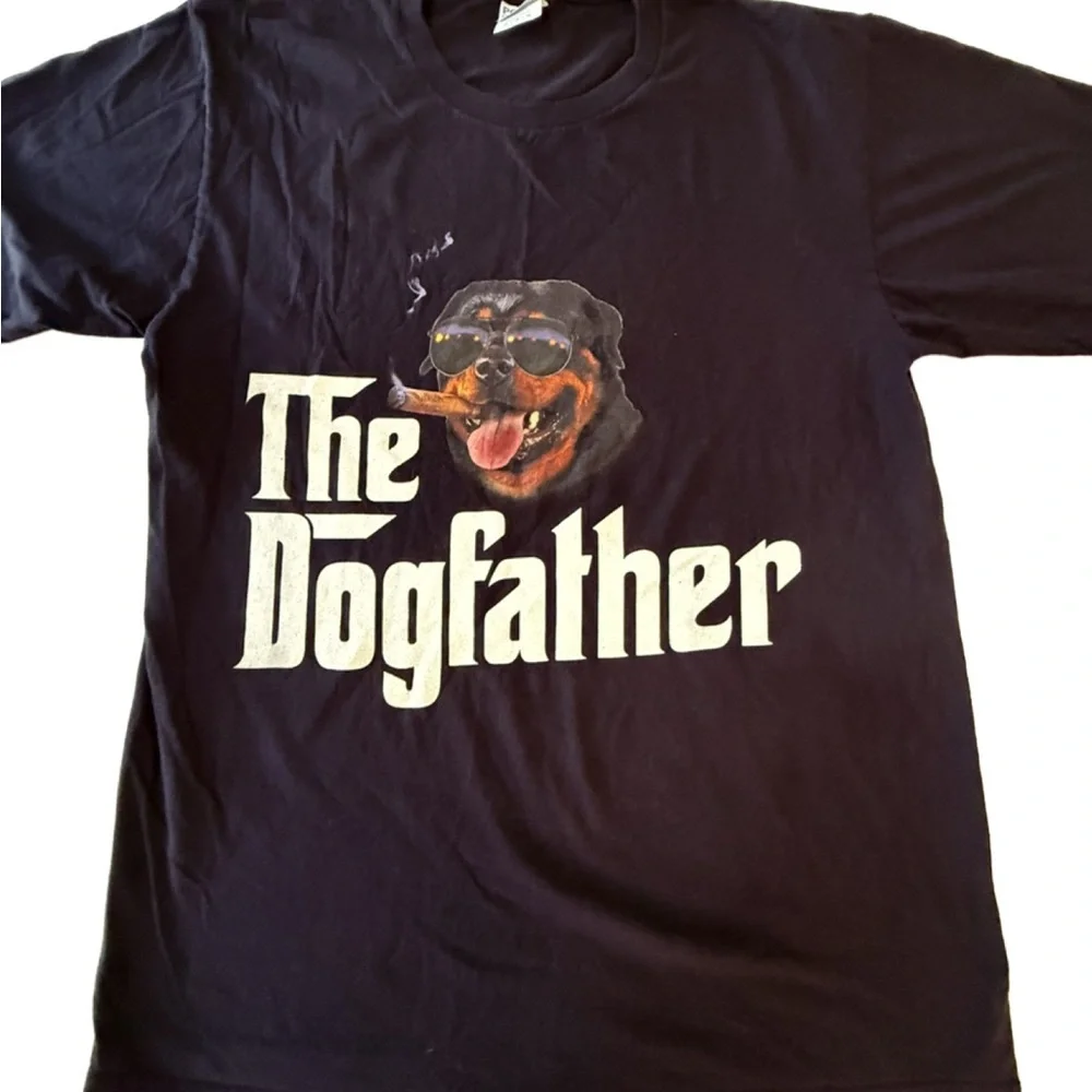The Dogfather Rottweiler Dog T-Shirt. Medium